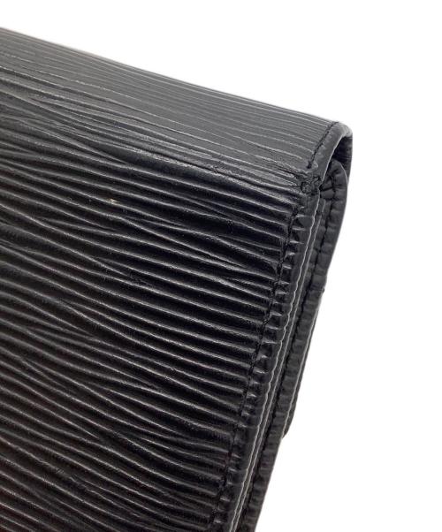 LOUIS VUITTON（ルイ ヴィトン）LOUIS VUITTON (ルイ ヴィトン) ポシェット・ポルト モネ・クレディ　長財布 ブラックの古着・服飾アイテム