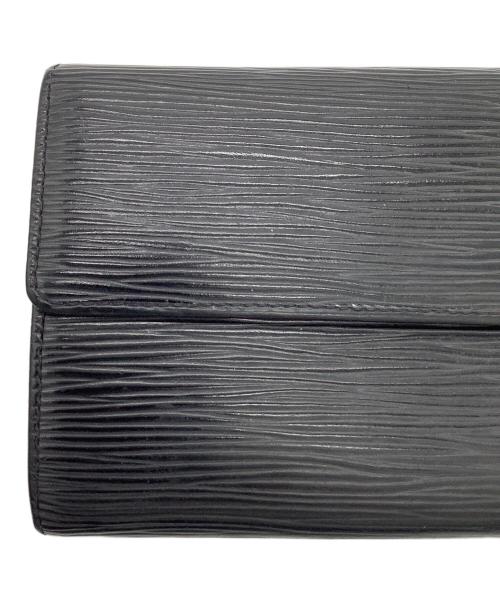 LOUIS VUITTON（ルイ ヴィトン）LOUIS VUITTON (ルイ ヴィトン) ポシェット・ポルト モネ・クレディ　長財布 ブラックの古着・服飾アイテム