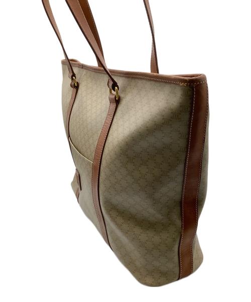 CELINE（セリーヌ）CELINE (セリーヌ) マカダム　トートバッグ ベージュ×ブラウンの古着・服飾アイテム