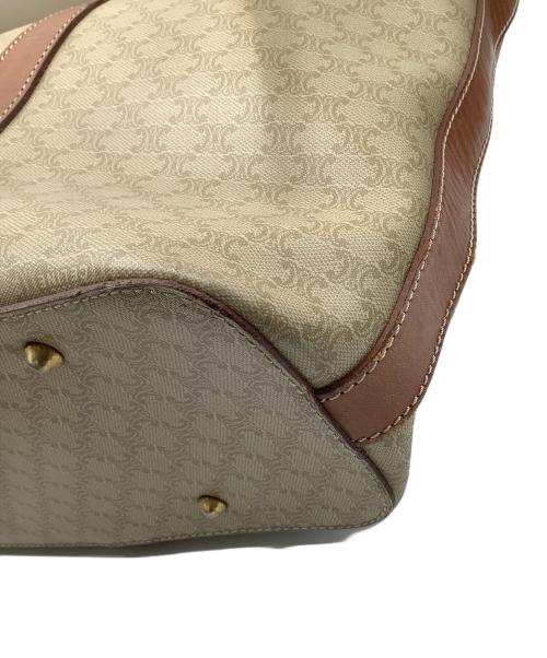 CELINE（セリーヌ）CELINE (セリーヌ) マカダム　トートバッグ ベージュ×ブラウンの古着・服飾アイテム