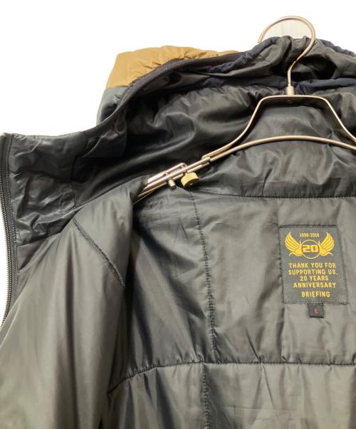 BRIEFING（ブリーフィング）BRIEFING (ブリーフィング) ナイロンジャケット ブラック×ブラウン サイズ:Lの古着・服飾アイテム
