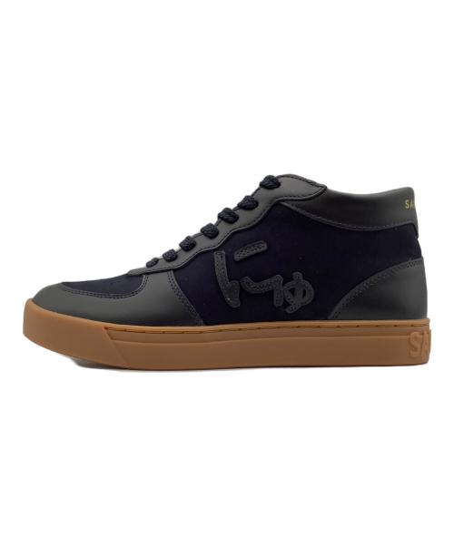 Sangacio（サンガッチョ）SANGACIO (サンガッチョ) ミッドカットスニーカー ネイビー サイズ:24.5の古着・服飾アイテム