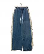 adidas×KSENIA SCHNAIDERアディダス×クセニア シュナイダー）の古着「デニムフレイドジーンズ」｜ブルー