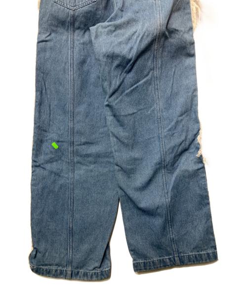 adidas（アディダス）adidas (アディダス) KSENIA SCHNAIDER (クセニア シュナイダー) デニムフレイドジーンズ ブルー サイズ:Mの古着・服飾アイテム