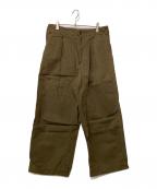 KUONクオン）の古着「Weather Cloth Wide Pants」｜カーキ