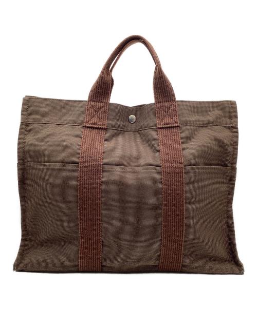 HERMES（エルメス）HERMES (エルメス) エールラインMM　トートバッグ ブラウンの古着・服飾アイテム