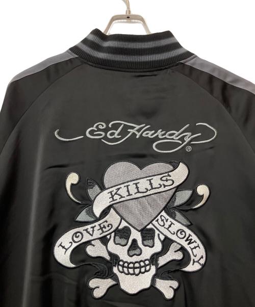 Ed Hardy（エド ハーディー）ED HARDY (エド ハーディー) スカジャン ブラック サイズ:Lの古着・服飾アイテム