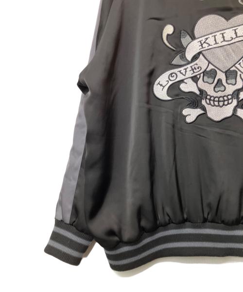 Ed Hardy（エド ハーディー）ED HARDY (エド ハーディー) スカジャン ブラック サイズ:Lの古着・服飾アイテム