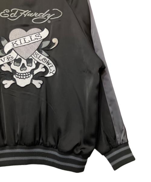 Ed Hardy（エド ハーディー）ED HARDY (エド ハーディー) スカジャン ブラック サイズ:Lの古着・服飾アイテム