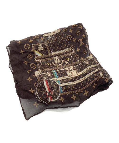 LOUIS VUITTON（ルイ ヴィトン）LOUIS VUITTON (ルイ ヴィトン) スカーフ ブラウンの古着・服飾アイテム
