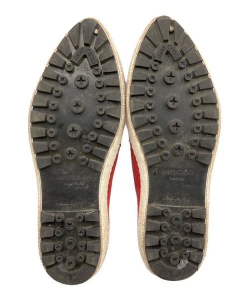 JIMMY CHOO（ジミーチュウ）JIMMY CHOO (ジミーチュウ) スリッポン レッド サイズ:42の古着・服飾アイテム