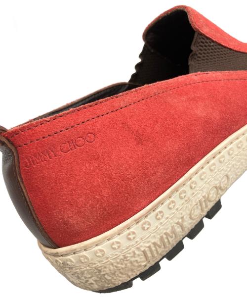 JIMMY CHOO（ジミーチュウ）JIMMY CHOO (ジミーチュウ) スリッポン レッド サイズ:42の古着・服飾アイテム