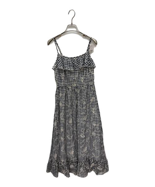 SECRET HONEY（シークレットハニー）SECRET HONEY (シークレットハニー) キャミソールワンピース ネイビー×ホワイト サイズ:2の古着・服飾アイテム