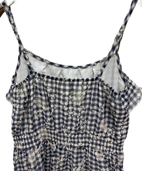 SECRET HONEY（シークレットハニー）SECRET HONEY (シークレットハニー) キャミソールワンピース ネイビー×ホワイト サイズ:2の古着・服飾アイテム