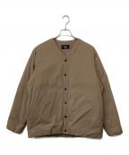 NANGA×URBAN RESEARCHナンガ×アーバンリサーチ）の古着「NoCollarDownBzダウンジャケット」｜ベージュ