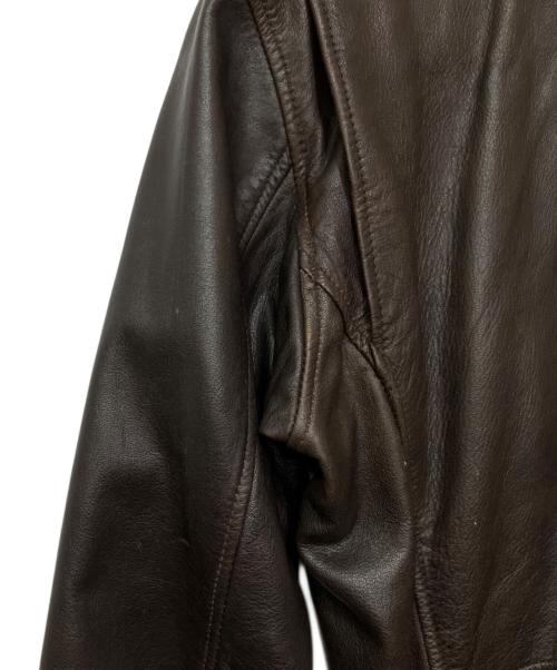 AVIREX（アヴィレックス）AVIREX (アヴィレックス) シングルライダースジャケット ブラウン サイズ:38の古着・服飾アイテム