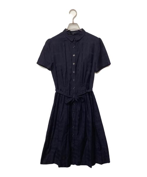 BURBERRY LONDON（バーバリーロンドン）BURBERRY LONDON (バーバリーロンドン) 半袖ワンピース ネイビー サイズ:40の古着・服飾アイテム