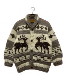 EAGLET（イーグレット）の古着「カウチンニットカーディガン」｜アイボリー×ブラウン