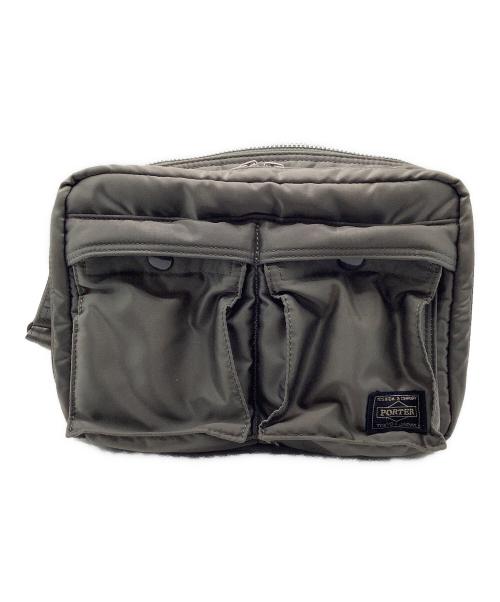 PORTER（ポーター）PORTER (ポーター) タンカー　ショルダーバッグ グレー×オレンジの古着・服飾アイテム