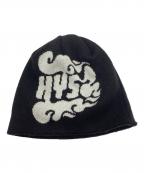 Hysteric Glamourヒステリックグラマー）の古着「FLAME LOGO SHORT BEANIE」｜ブラック