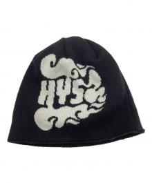 Hysteric Glamour（ヒステリックグラマー）の古着「FLAME LOGO SHORT BEANIE」｜ブラック