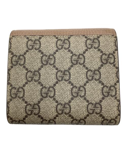 GUCCI（グッチ）GUCCI (グッチ) GGマーモント　2つ折り財布 ベージュの古着・服飾アイテム