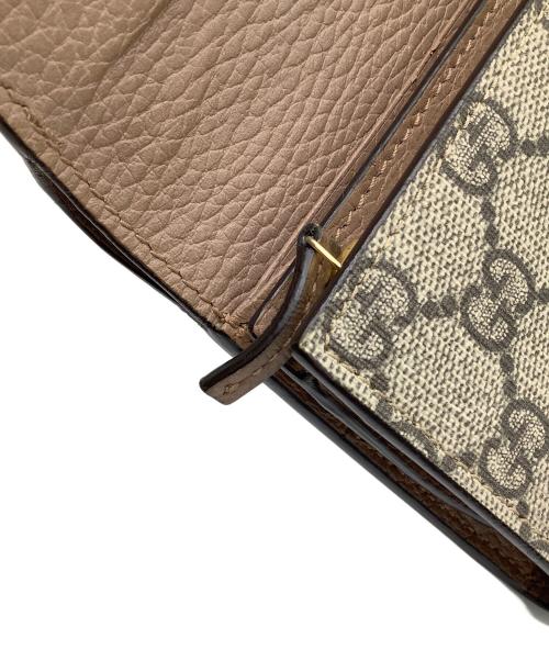 GUCCI（グッチ）GUCCI (グッチ) GGマーモント　2つ折り財布 ベージュの古着・服飾アイテム