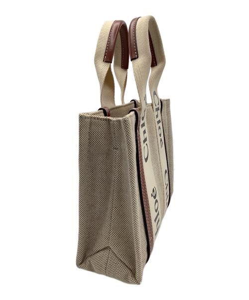 Chloe（クロエ）Chloe (クロエ) ウッディ2Wayバッグ ブラウン×ベージュの古着・服飾アイテム