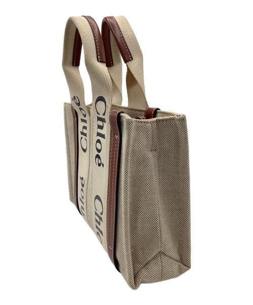 Chloe（クロエ）Chloe (クロエ) ウッディ2Wayバッグ ブラウン×ベージュの古着・服飾アイテム