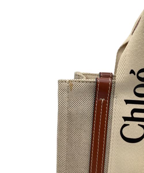 Chloe（クロエ）Chloe (クロエ) ウッディ2Wayバッグ ブラウン×ベージュの古着・服飾アイテム