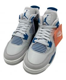 NIKE（ナイキ）の古着「GS エアジョーダン4 レトロ "インダストリアルブルー"　ミッドカットスニーカー」｜ホワイト×ブルー
