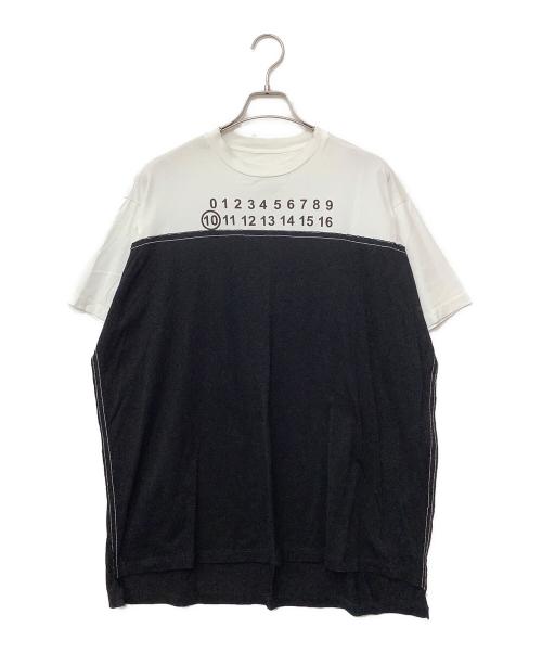 Maison Margiela（メゾンマルジェラ）Maison Margiela (メゾンマルジェラ) 半袖Tシャツ ブラック×ホワイト サイズ:44の古着・服飾アイテム