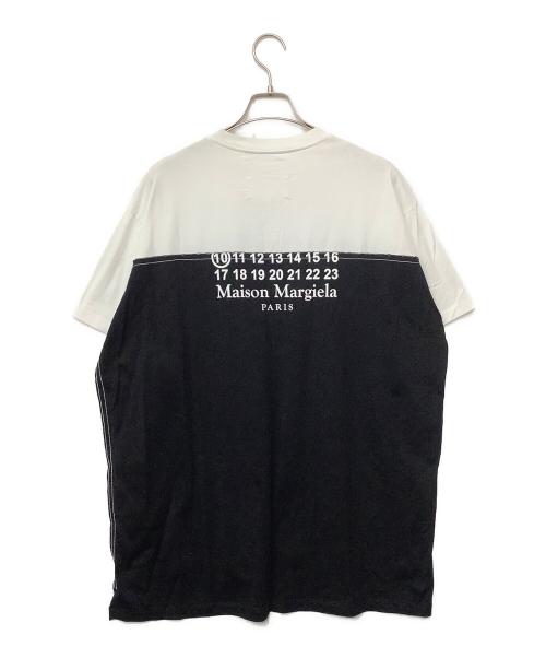 Maison Margiela（メゾンマルジェラ）Maison Margiela (メゾンマルジェラ) 半袖Tシャツ ブラック×ホワイト サイズ:44の古着・服飾アイテム