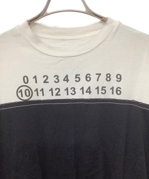 Maison Margiela（メゾンマルジェラ）Maison Margiela (メゾンマルジェラ) 半袖Tシャツ ブラック×ホワイト サイズ:44の古着・服飾アイテム