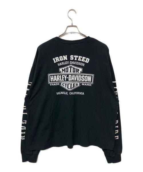 HARLEY-DAVIDSON（ハーレーダビッドソン）HARLEY-DAVIDSON (ハーレーダビッドソン) ロングスリーブTシャツ ブラック サイズ:2XLの古着・服飾アイテム