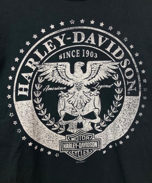 HARLEY-DAVIDSON（ハーレーダビッドソン）HARLEY-DAVIDSON (ハーレーダビッドソン) ロングスリーブTシャツ ブラック サイズ:2XLの古着・服飾アイテム