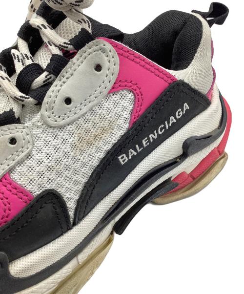 BALENCIAGA（バレンシアガ）BALENCIAGA (バレンシアガ) TRIPLE S　スニーカー ブラック×ピンク サイズ:23の古着・服飾アイテム