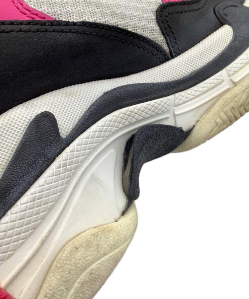 BALENCIAGA（バレンシアガ）BALENCIAGA (バレンシアガ) TRIPLE S　スニーカー ブラック×ピンク サイズ:23の古着・服飾アイテム