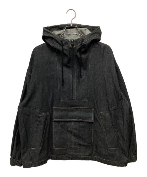 RIOT FACETASM（ライオット ファセッタズム）RIOT FACETASM (ライオット ファセッタズム) デニムアノラックパーカー ブラック サイズ:Mの古着・服飾アイテム