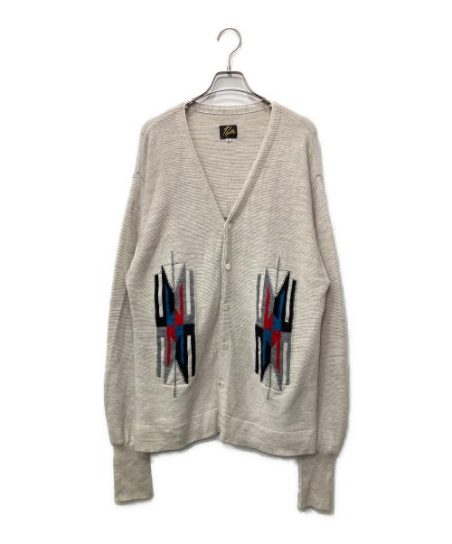 Needles（ニードルズ）Needles (ニードルズ) 薄手カーディガン ホワイト サイズ:Mの古着・服飾アイテム