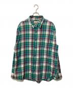Levi's SILVER TABリーバイス シルバータブ）の古着「長袖シャツ」｜グリーン×パープル