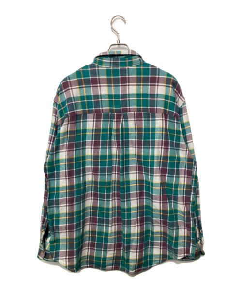 Levi's SILVER TAB（リーバイス シルバータブ）LEVI'S SILVER TAB (リーバイス シルバータブ) 長袖シャツ グリーン×パープル サイズ:Mの古着・服飾アイテム