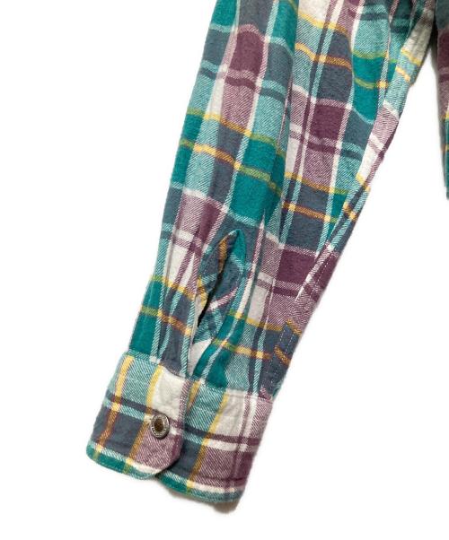 Levi's SILVER TAB（リーバイス シルバータブ）LEVI'S SILVER TAB (リーバイス シルバータブ) 長袖シャツ グリーン×パープル サイズ:Mの古着・服飾アイテム