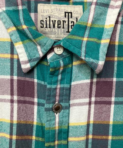 Levi's SILVER TAB（リーバイス シルバータブ）LEVI'S SILVER TAB (リーバイス シルバータブ) 長袖シャツ グリーン×パープル サイズ:Mの古着・服飾アイテム