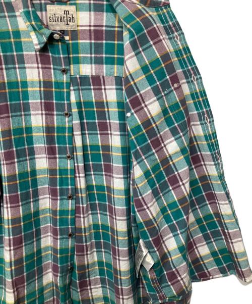 Levi's SILVER TAB（リーバイス シルバータブ）LEVI'S SILVER TAB (リーバイス シルバータブ) 長袖シャツ グリーン×パープル サイズ:Mの古着・服飾アイテム