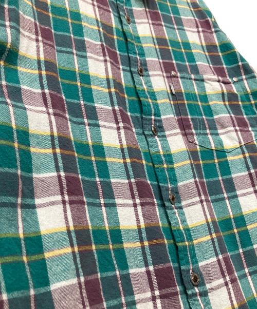 Levi's SILVER TAB（リーバイス シルバータブ）LEVI'S SILVER TAB (リーバイス シルバータブ) 長袖シャツ グリーン×パープル サイズ:Mの古着・服飾アイテム