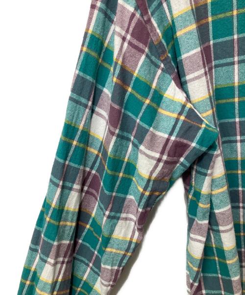 Levi's SILVER TAB（リーバイス シルバータブ）LEVI'S SILVER TAB (リーバイス シルバータブ) 長袖シャツ グリーン×パープル サイズ:Mの古着・服飾アイテム