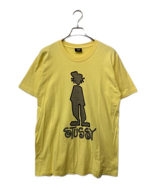 stussy（ステューシー）stussy (ステューシー) プリントTシャツ イエロー サイズ:Mの古着・服飾アイテム