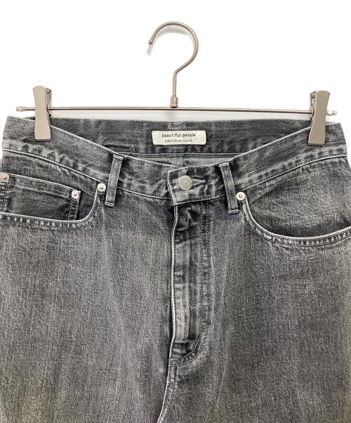 beautiful people（ビューティフルピープル）beautiful people (ビューティフルピープル) selvedge denim flip hem pants blk bleach ブラック サイズ:38の古着・服飾アイテム