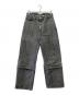 beautiful people（ビューティフルピープル）の古着「selvedge denim flip hem pants blk bleach」｜ブラック